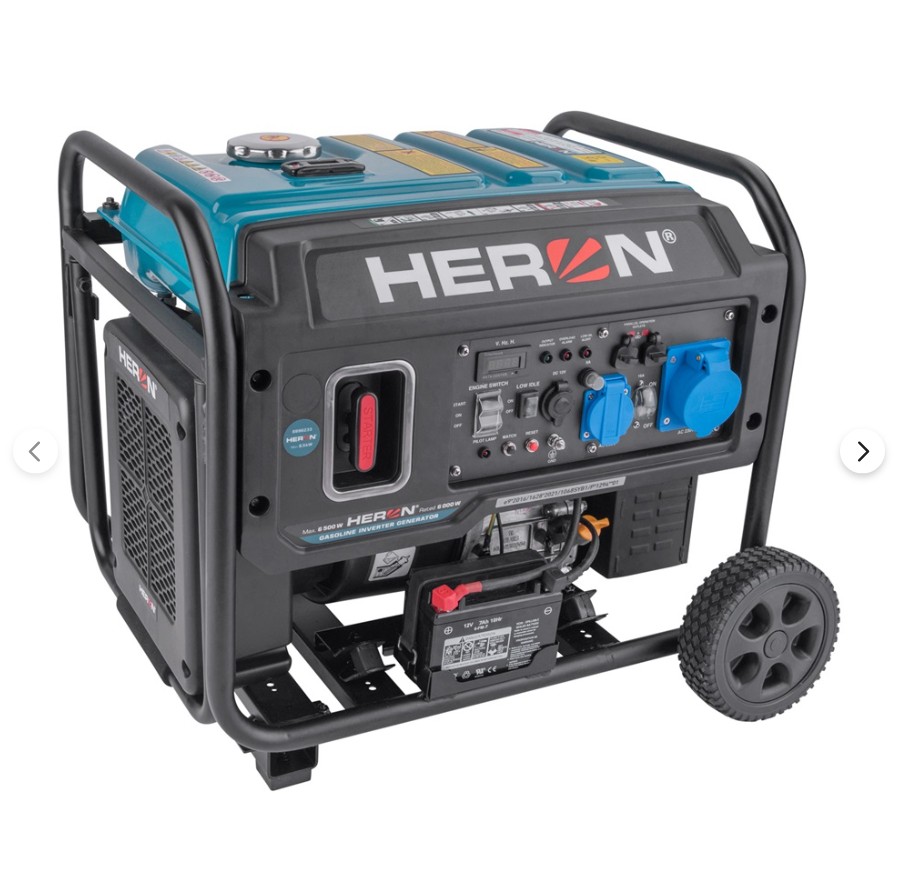 Heron benzinmotoros áramfejlesztő, 6 kVA, 230V, 1 fázisú, inverteres