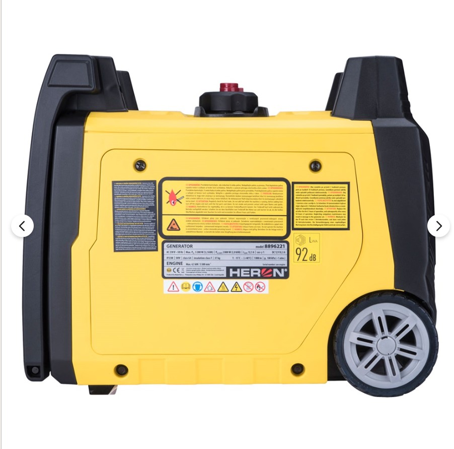 Heron, benzinmotoros áramfejlesztő, kézi indítás, 3,0 kVA, 230V, 1 fázisú, inverteres - Image 4