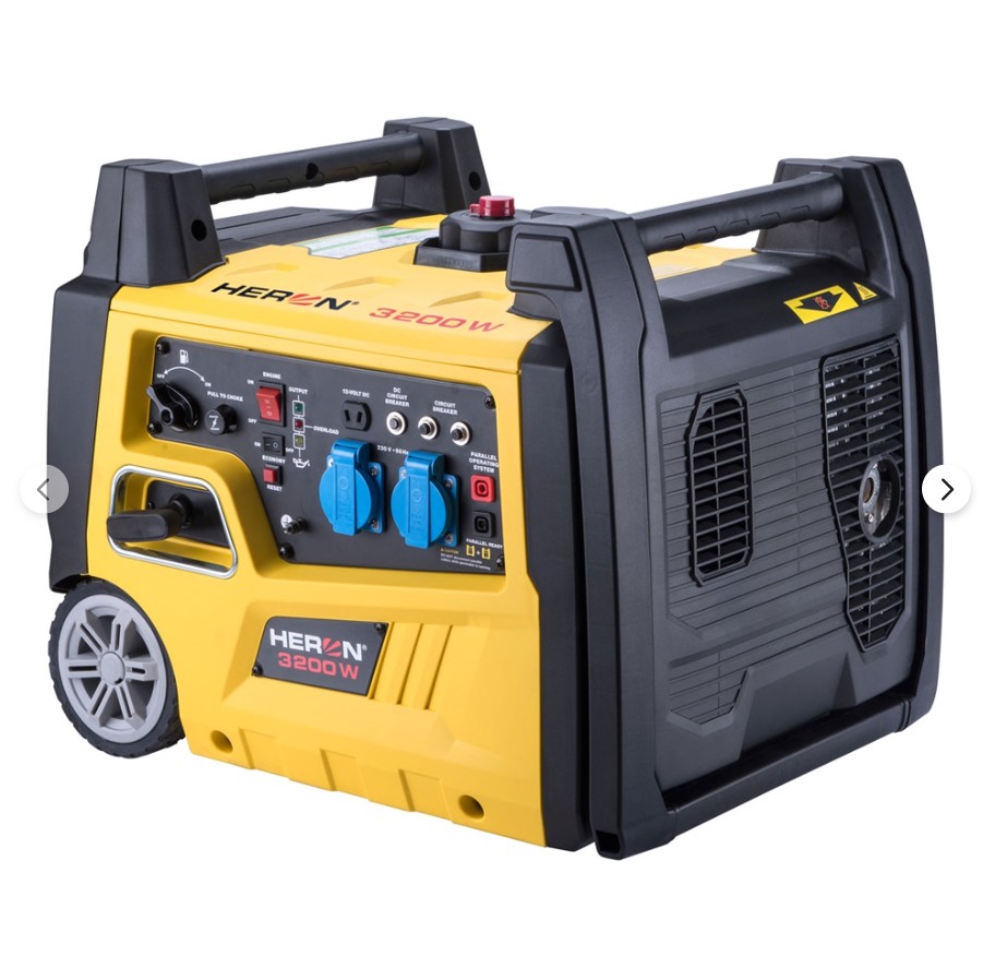 Heron, benzinmotoros áramfejlesztő, kézi indítás, 3,0 kVA, 230V, 1 fázisú, inverteres